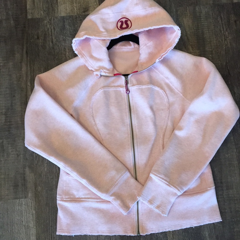 Lululemon heather pink scuba hoodie